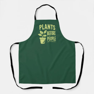 Delantal Plantas divertidas antes que las personas Arte de