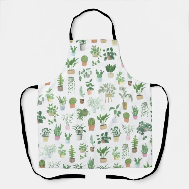 Delantal Plantas plantadas y patrones de macetas (Anverso)