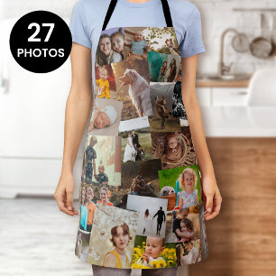 Delantal Plantilla de collage de 27 fotos superpuestas al a