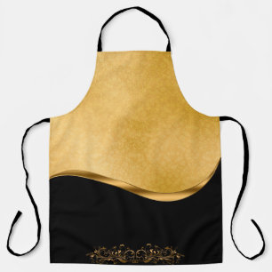 Delantal Plantilla de damasco con ornamento de oro