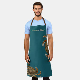 Delantal Plantilla de nombre de Apron del Chef Crabby