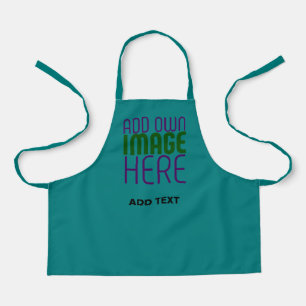DELANTAL PLANTILLA DE TEXTO DE IMAGEN VERDE TEAL EDITABLE M