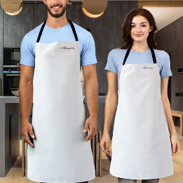 Delantal Plantilla moderna en blanco, Apron con guión negro