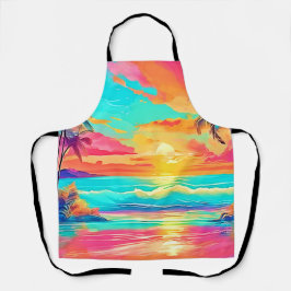 Delantal Playa de Arcoiris Sunset