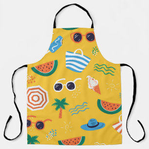 Delantal Playa de Verano: Colorido Patrón Sin Mar