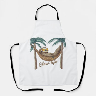 Delantal Playera holgada de perezoso relajado en hamaca