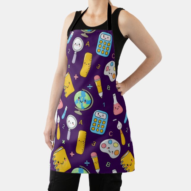 Delantal Playful Learning – Cute Education Seamless Pattern (in situ)