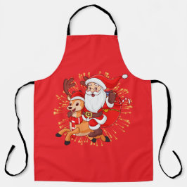 Delantal **"Playful Santa Claus Design – Fun and Festive Ch