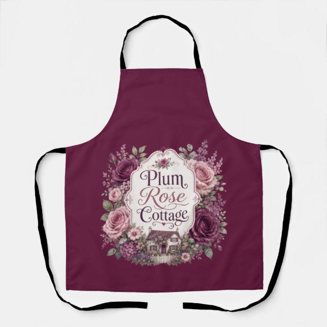 Delantal Plum Rose Cottage (Anverso)