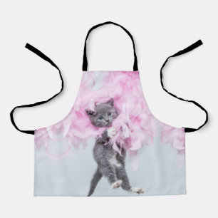 Delantal Pluma rosa de gato mate