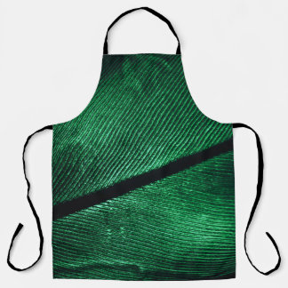 Delantal Pluma Verde, Hermosa Textura De Patrón.