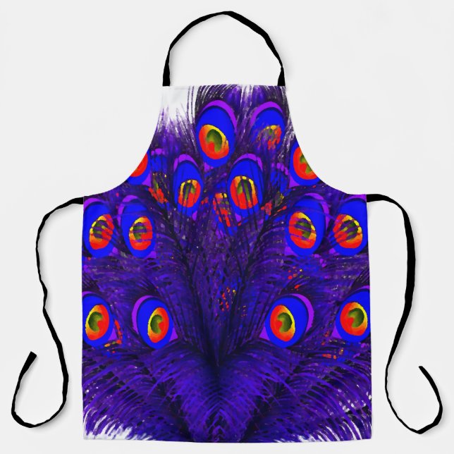 Delantal Plumas de pavo real (Anverso)