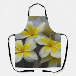 Delantal Plumeria amarilla, flor hawaiana