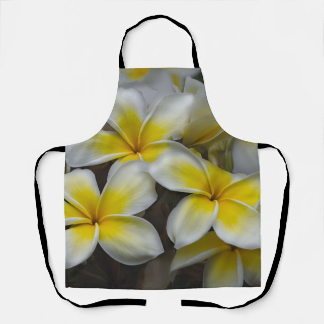 Delantal Plumeria amarilla, flor hawaiana (Anverso)