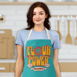 Delantal "Poder de la harina" retro 70 Funny Cocinar Apron