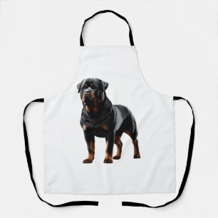 Delantal Poderosa Stance Rottweiler - Perro audaz de cuerpo