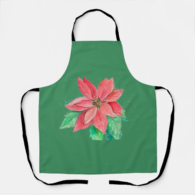 Delantal Poinsettia apron (Anverso)