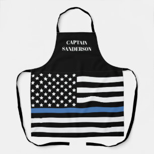 Delantal Policía nombra a oficial de bandera estadounidens