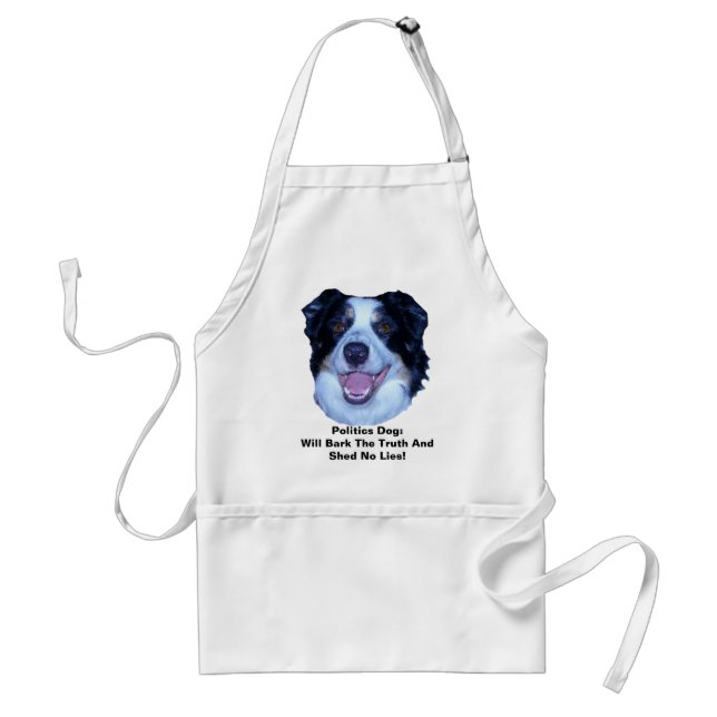 Delantal Política El Collie De La Frontera De La Política B (Frente)