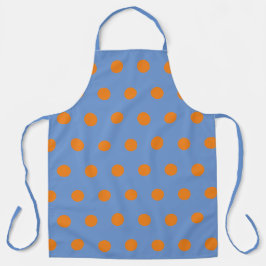 Delantal Polka Dot Apron (Azul y Naranja)