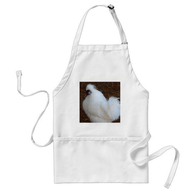 Delantal Pollo blanco de Silkie (Frente)