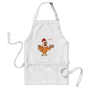 Delantal Pollo con huevos en el personalizado de placa