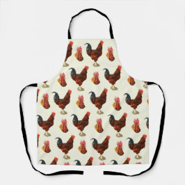 Delantal Pollo de gallo de agua rustico de granja