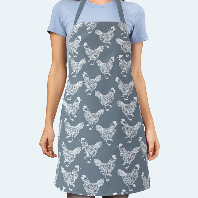 Delantal Pollo Hen Poultry (Chicken hen poultry fun patterned apron)