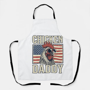 Delantal Pollo Papá Gallo Vintage Patriótico