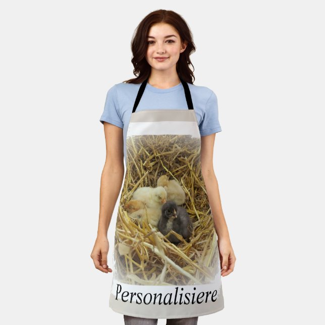 Delantal pollo pequeño ,niedliche hühnchen im stroh (Gastado)