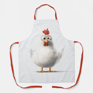 Delantal Pollo Personalizado Adorable con un suave plumaje 