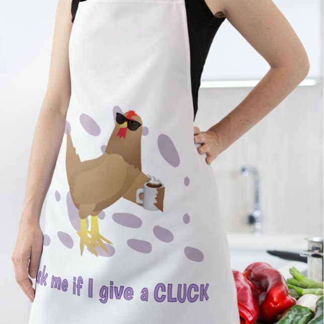 Delantal Pollo Sarcástico – Pregúntame si me importa un com (Subido por el creador)