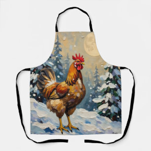 Delantal Pollo Vintage en País de las Maravillas Navideño N