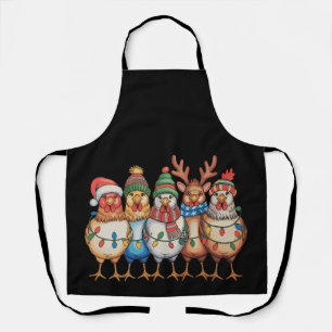 Delantal Pollos de Navidad Granja de Navidad Divertida Temp