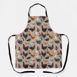 Delantal Pollos traseros de Burlap
