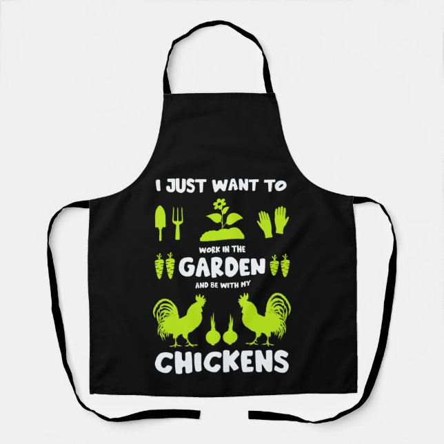Delantal Pollos Y Jardinería (Anverso)