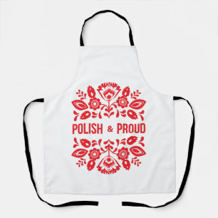 Delantal Polska Red Flowers de Polonia y Polonia