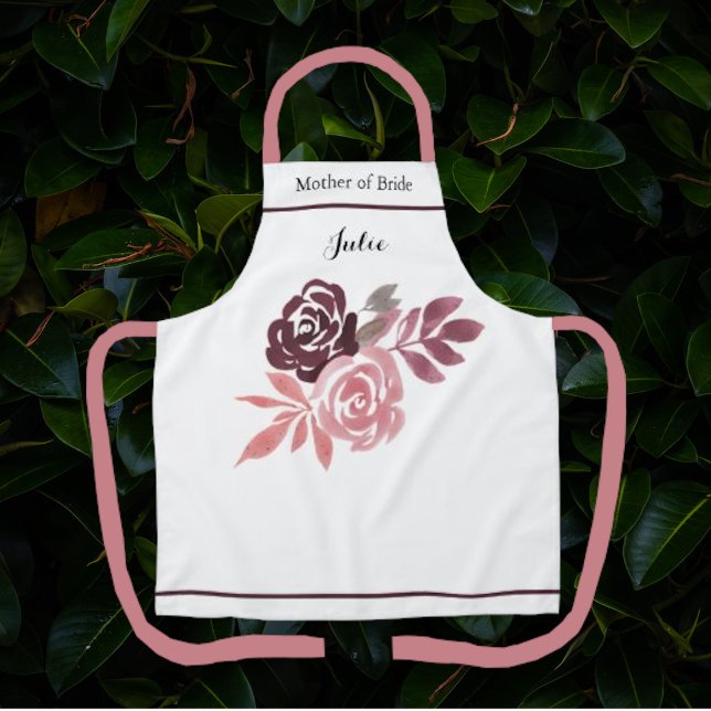 Delantal Polvoriento Rosa Borgoña Madre de novia Apron (Subido por el creador)