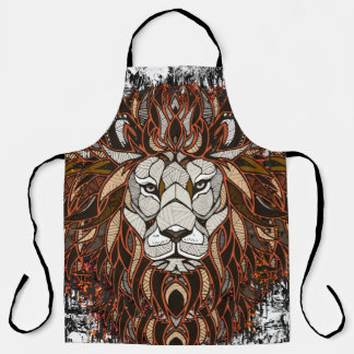Delantal Polygon Lion | Colorful Drawing | Lion