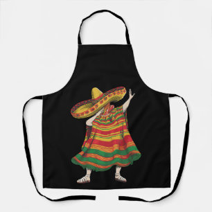 Delantal Poncho Mexicano Dabbing Fiesta Cinco De Mayo