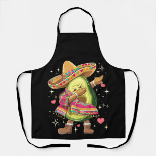 Delantal Poncho Mexicano Divertido Dabbing Aguacate Cinco D