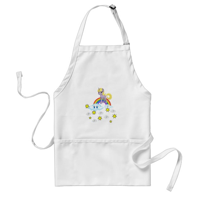 Delantal Pony Rainbow Happy Clouds Kitchon Apron (Frente)