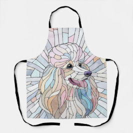 Delantal Poodle - arte en mosaico pastel