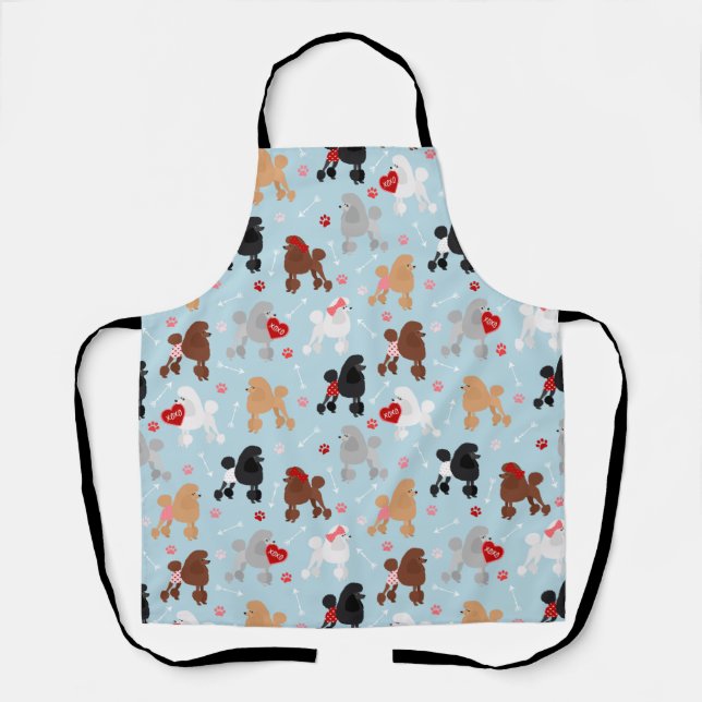 Delantal Poodle Valentine Pattern Apron (Anverso)