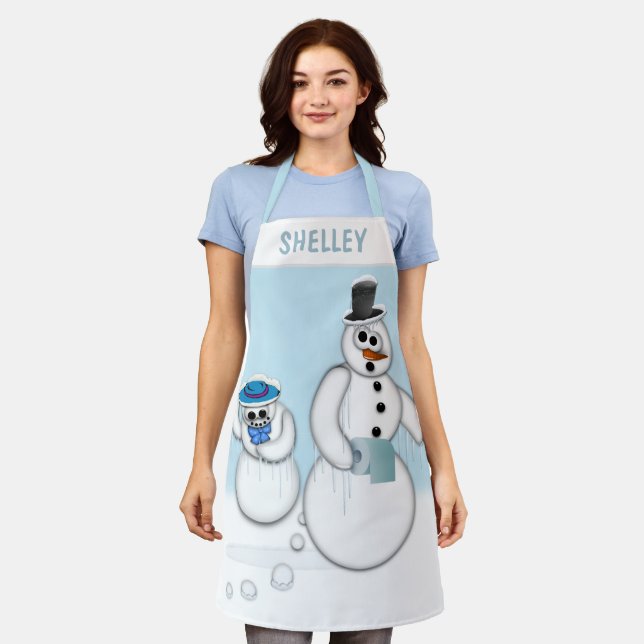 Delantal Pooping Snowman (Gastado)