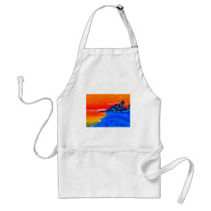 Delantal Pop Art Exotic Beach Palm Trees