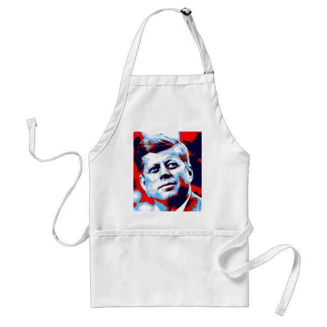 Delantal Pop Art JFK John F. Kennedy Blue (Frente)