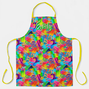 Delantal Popsicle Swirls Personalizado-CKC, Azul-