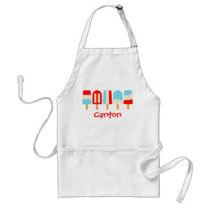 Delantal Popsicles a rayas personalizados Apron