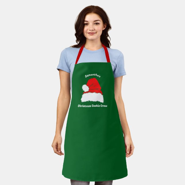 Delantal Popular Santa Christmas Cookie Baking Crew (Gastado)